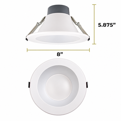 Sunset Lighting Spectrum Series White 8" Recessed Downlight 2000-Lumen Switchable Round Dimmable LED  F9617-30