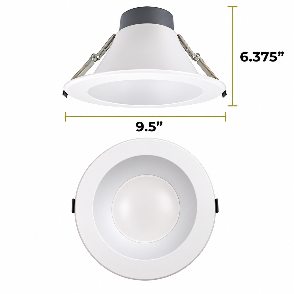 Luminance Sunset Lighting F9618-30 Pro Fixture ES Led 9.5in Downlight, Aluminum Dimmable with White Finish