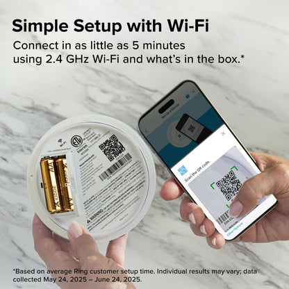 Kidde Ring Smart Smoke + Carbon Monoxide Alarm Battery RGCUDR-RW