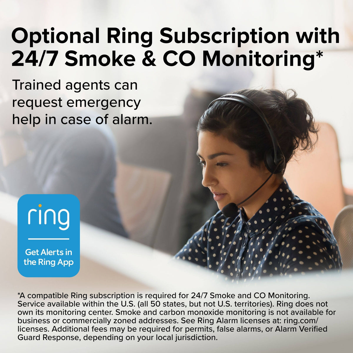 Kidde Ring Smart Smoke + Carbon Monoxide Alarm Battery RGCUDR-RW