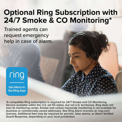 Kidde Ring Smart Smoke + Carbon Monoxide Alarm Battery RGCUDR-RW