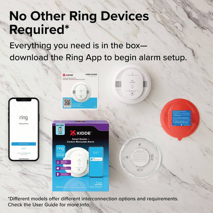 Kidde Ring Smart Smoke + Carbon Monoxide Alarm Battery RGCUDR-RW