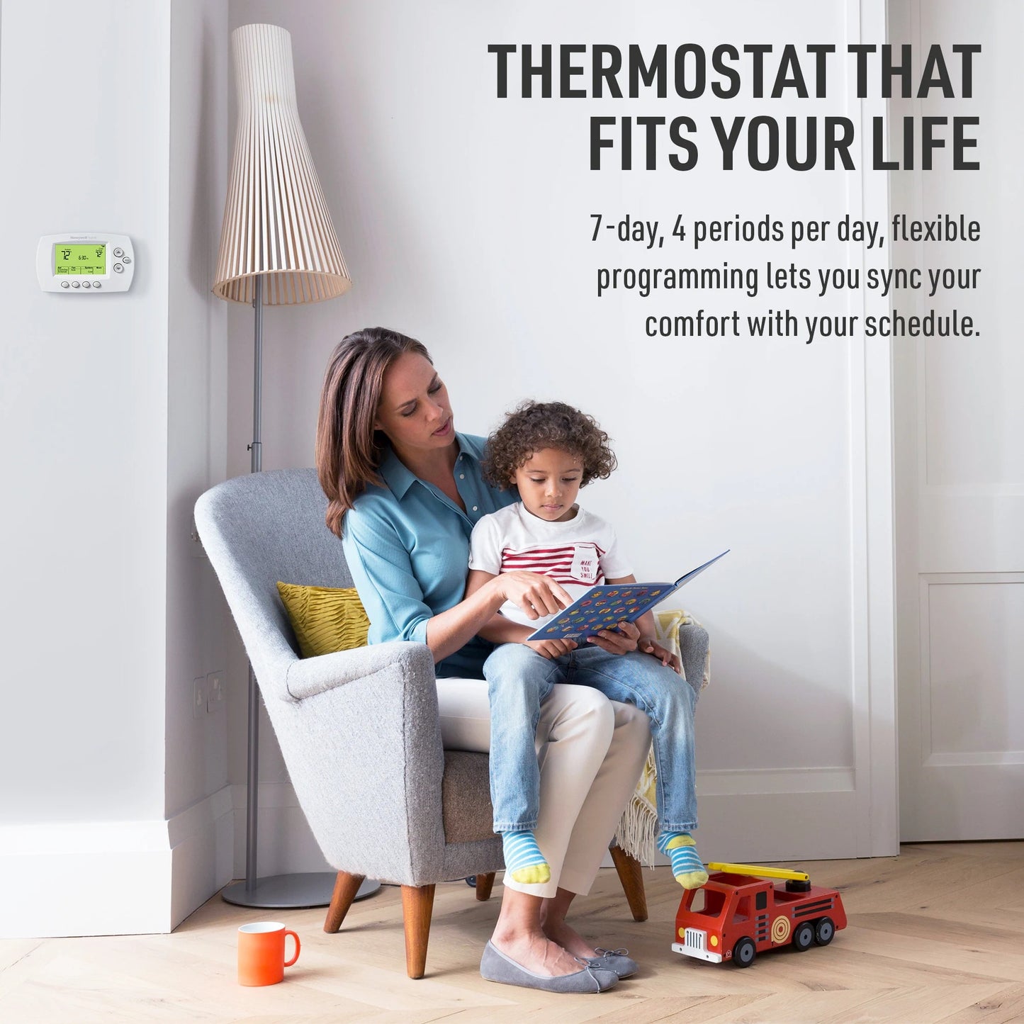 Honeywell Home RTH6580WF Wi-Fi 7-Day Programmable Thermostat, White