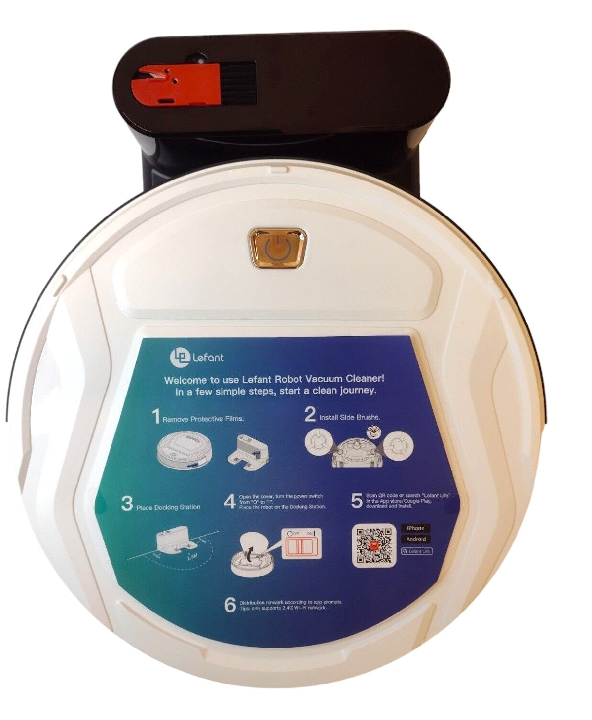 Lefant M210 Robot Vacuum Cleaner Slim Robotic Vacuum Self-Charging Carpet, Hard Floor, White with Alexa/WiFi/App Control,