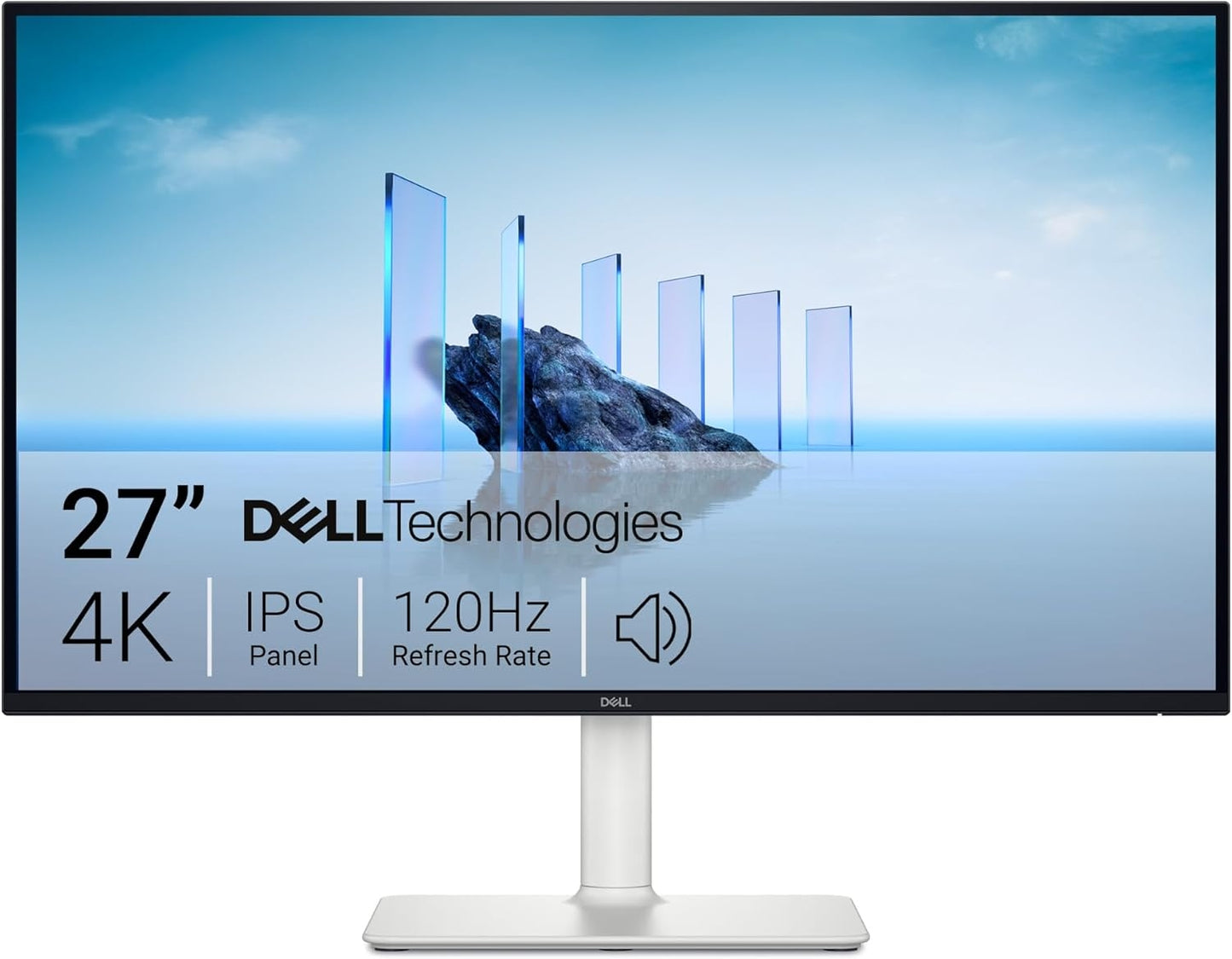 Dell 27 Plus 4K Monitor S2725QS 27: 4K (3840 x 2160) 120Hz 16:9 Display, IPS Panel, AMD FreeSync Premium, sRGB 99%, Integrated Speakers, 1500:1 Contrast Ratio, Comfortview Plus - Ash White