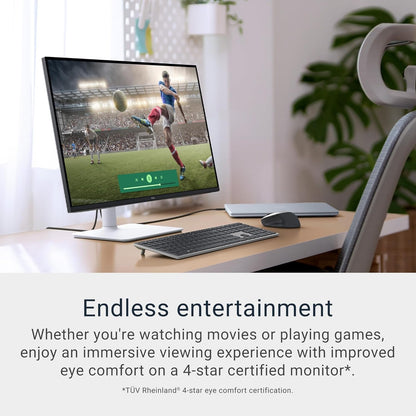 Dell 27 Plus 4K Monitor S2725QS 27: 4K (3840 x 2160) 120Hz 16:9 Display, IPS Panel, AMD FreeSync Premium, sRGB 99%, Integrated Speakers, 1500:1 Contrast Ratio, Comfortview Plus - Ash White