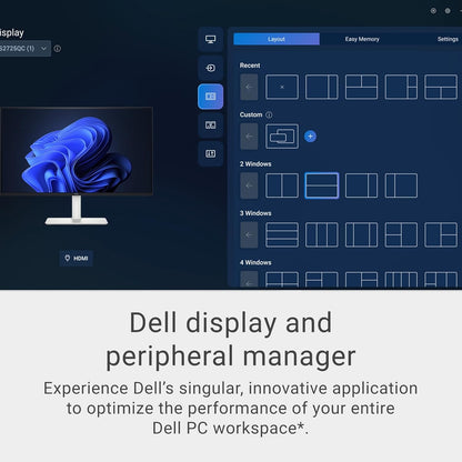 Dell 27 Plus 4K Monitor S2725QS 27: 4K (3840 x 2160) 120Hz 16:9 Display, IPS Panel, AMD FreeSync Premium, sRGB 99%, Integrated Speakers, 1500:1 Contrast Ratio, Comfortview Plus - Ash White