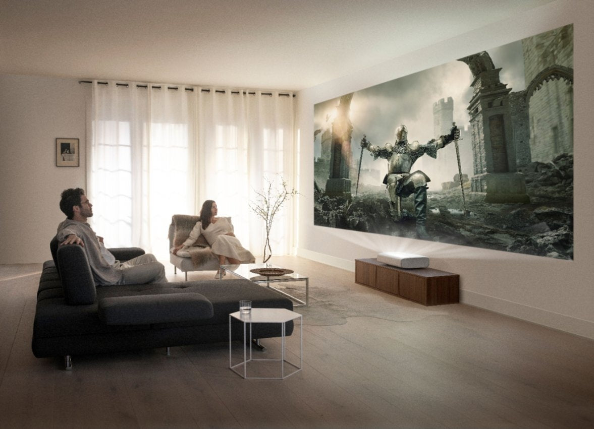 Samsung 130" The Premiere Ultra Short Throw 4K UHD Smart Triple Laser Projector HDR, 4.2Ch SP-LSP9TFA
