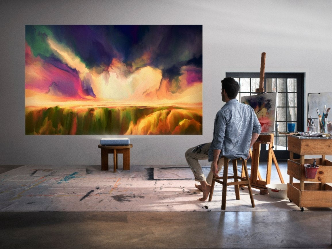 Samsung 130" The Premiere Ultra Short Throw 4K UHD Smart Triple Laser Projector HDR, 4.2Ch SP-LSP9TFA