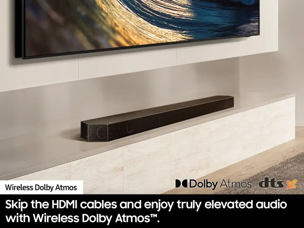 Samsung Q-series 7.1.2 ch. Wireless Dolby ATMOS Soundbar + Rear Speakers w/ Q-Symphony HW-Q850D/ZA