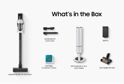 Samsung Bespoke Jet Pet Cordless Stick Vac with All-in-One Clean Station VS20A9582VW Vacuum