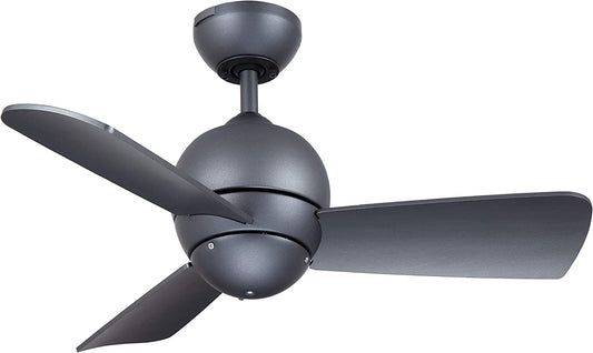 Noble Comfort AM319103 30" Ceiling Fan, Gunmetal w/ SW46 Wall Control