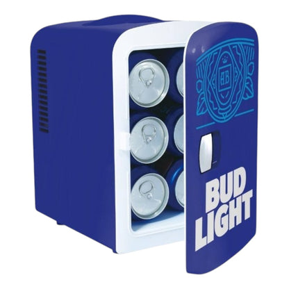 Bud Light 0.3 cu. ft. Mini Refrigerator Compact Personal Cooler, 4-Liter Capacity Chill in Blue MIS137-BULT