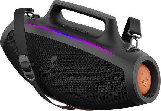 Skullcandy Barrel Bluetooth Boombox Speaker with LED Lightshow Mode Black 2SKSK1849B0L2