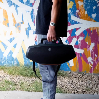 Skullcandy Barrel Bluetooth Boombox Speaker with LED Lightshow Mode Black 2SKSK1849B0L2