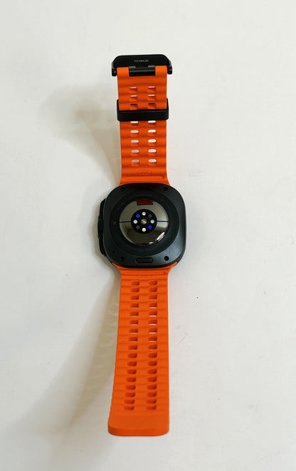 Samsung Galaxy Watch Ultra Smartwatch 47mm LTE Titanium Gray Case with M/L Orange Marine Band - SM-L705UDAAXAA