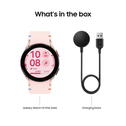 Samsung Galaxy Watch FE Aluminum Smartwatch 40mm LTE with Pink Band Pink Gold SM-R866UIDAXAA