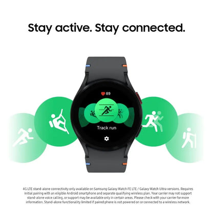 Samsung Galaxy Watch FE Aluminum Smartwatch 40mm LTE with Pink Band Pink Gold SM-R866UIDAXAA
