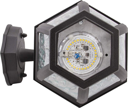 Sunset Lighting 11" Black Integrated LED 9W 500LM 4000K Porch Lantern Outdoor Wall Light F9931-31-2-4K