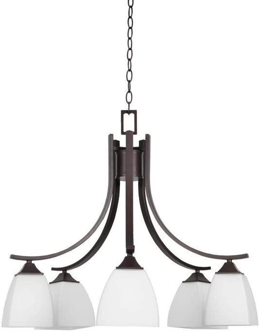 Sunset Lighting 5-Light 100W Starling Chandelier Down Provincial Bronze F19006-64