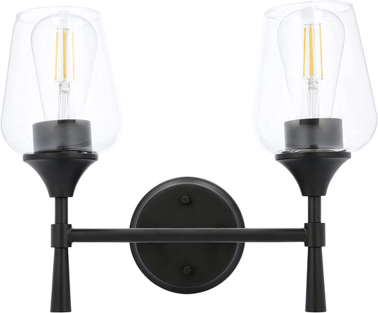 Sunset Stella 2-Light Bathroom Vanity Light, Black color - F27012-31