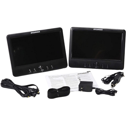 Sylvania 10.1" Dual Screen Portable DVD, VCD, CD Player, SD card slot SDVD1082