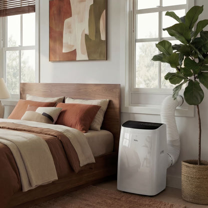 TCL - 350 Sq. Ft. 8,000 BTU Smart Portable Air Conditioner 3-in-1 with AC, Fan & Dehumidifier - White T08PC5S