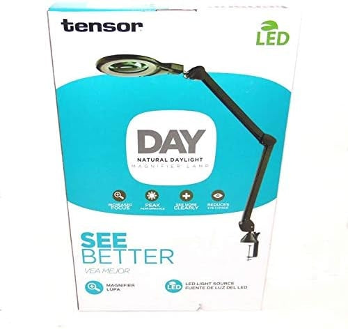 Tensor Natural Daylight LED Magnify Clip Light Matte Black - 20189-003