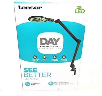 Tensor Natural Daylight LED Magnify Clip Light Matte Black - 20189-003