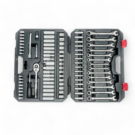 Gearwrench SAE/Metric 85 pc. Chrome Vanadium Steel 3/8 in. Socket Wrench Set CTKGW85MPN