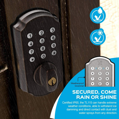 Turbolock TL115 Smartbolt Smart Door Lock Keypad Oil Brushed Bronze
