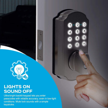 Turbolock TL115 Smartbolt Smart Door Lock Keypad Oil Brushed Bronze