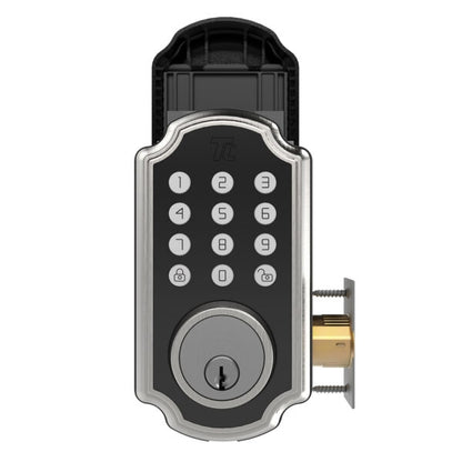 TURBOLOCK TL116 Digital Deadbolt Lock Keypad, Electronic Deadbolt Brushed Nickel