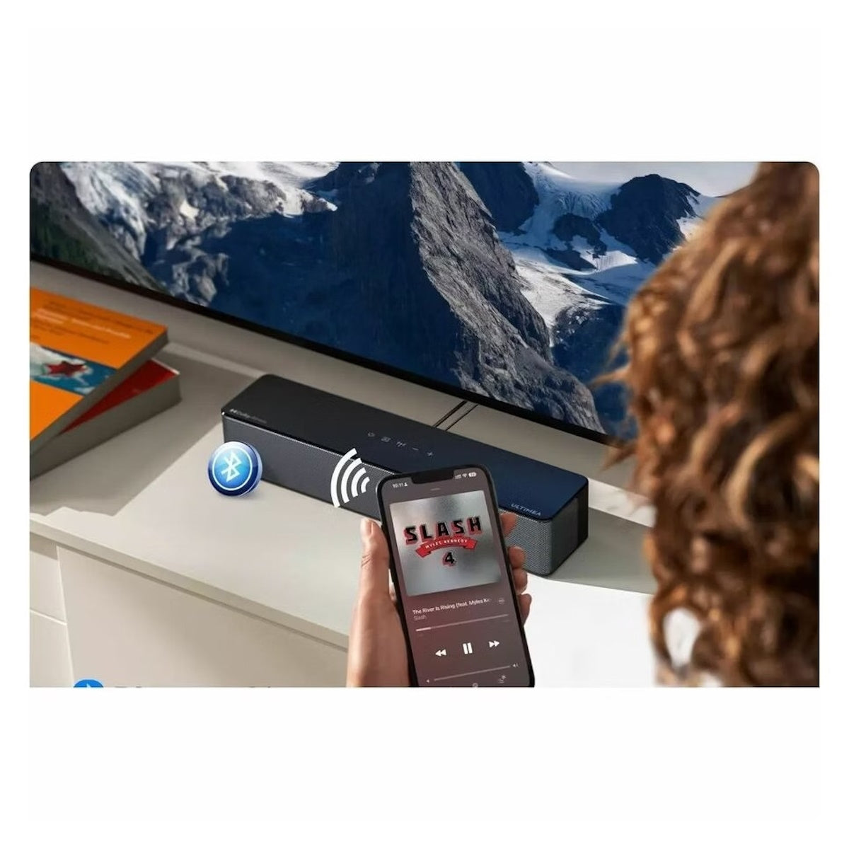 ULTIMEA Poseidon U2520 5.1 Bluetooth Sound Bar Speaker - 410 W RMS - Black - Wall Mountable - 40 Hz to 18 kHz