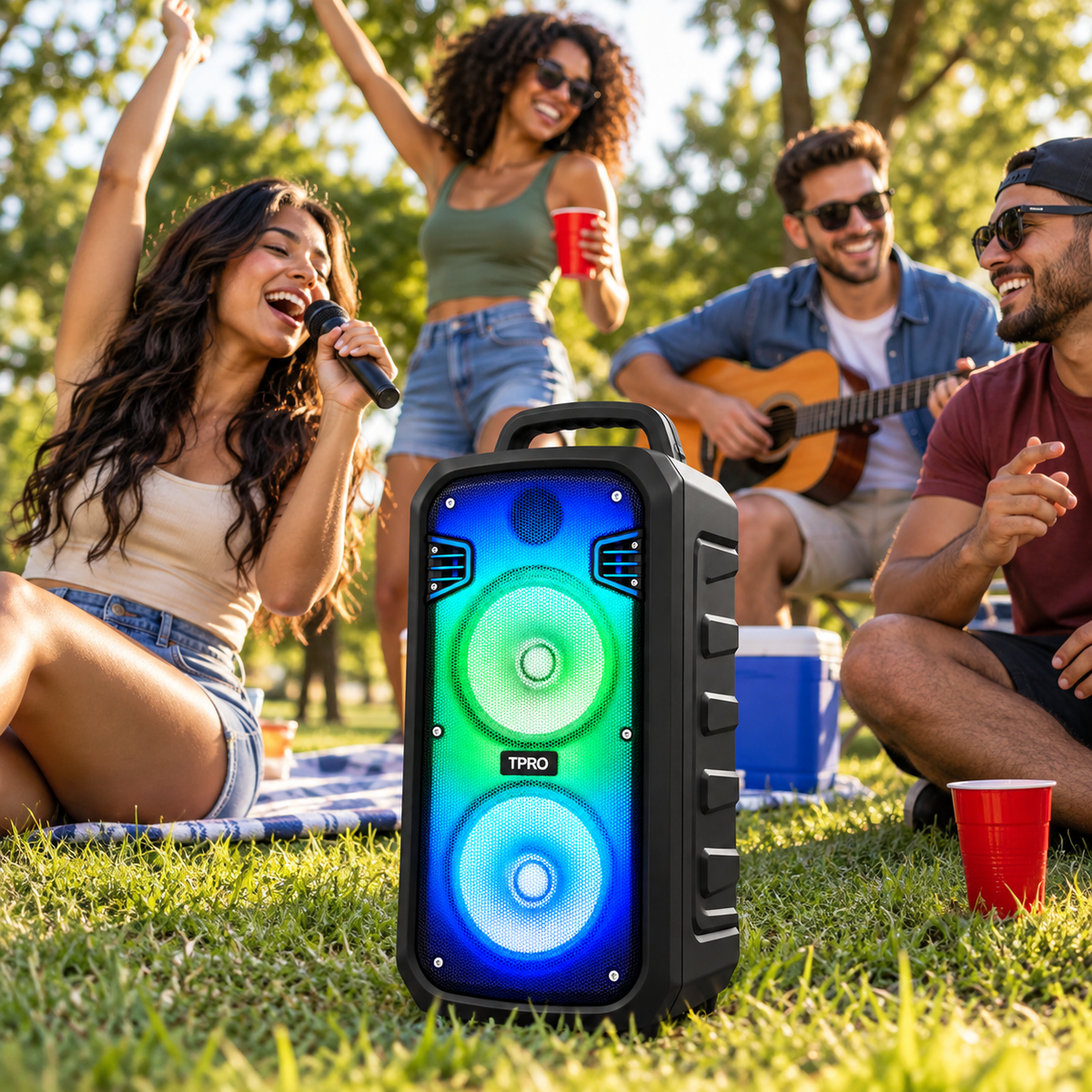Technical Pro PL265X-R Rechargeable Dual 6.5" Bluetooth Speaker PL265X