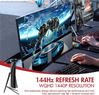 Viotek GN27DW 27" Curved Gaming Monitor, 1440p 144Hz 4.8ms HDMI, DP