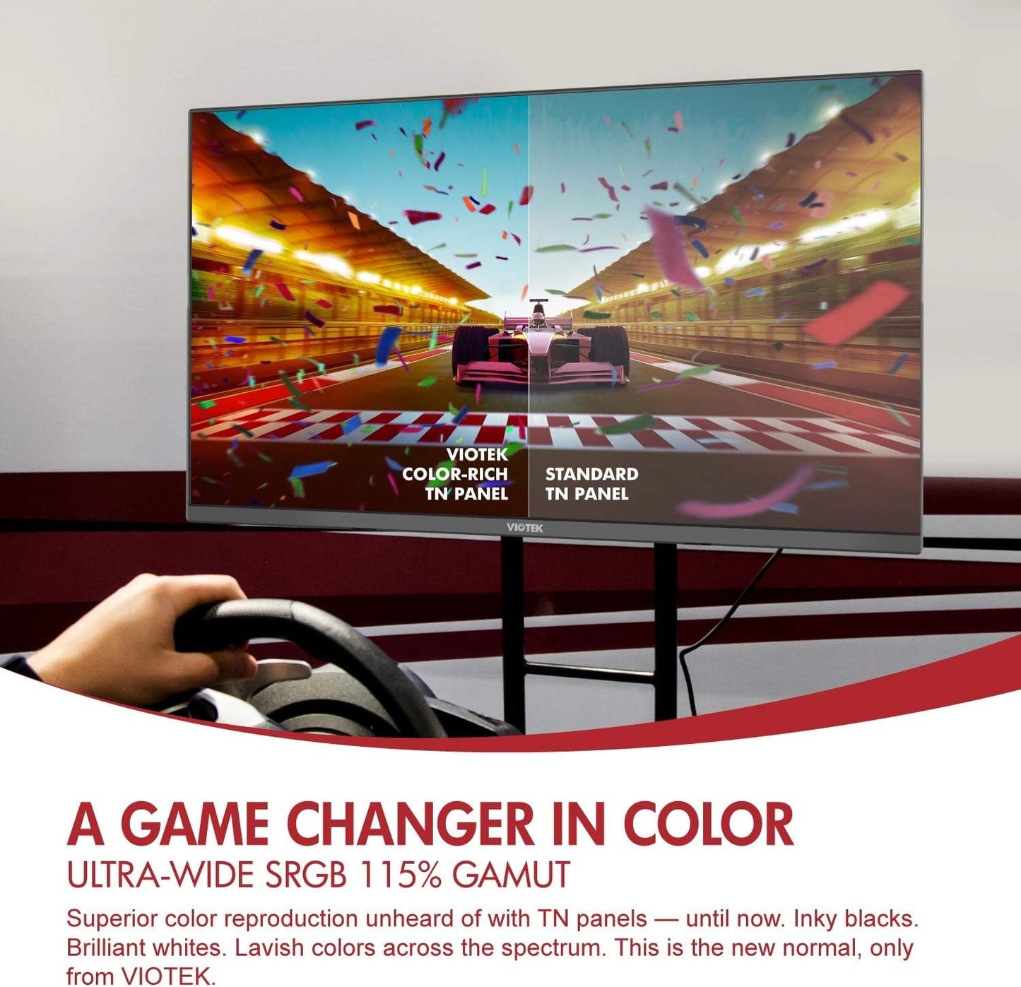 Viotek 27" LED Gaming Monitor 144HZ 2560x1440p 1ms, DP, HDMI GFT27DB