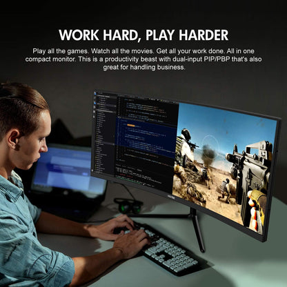 Viotek 29" LED Curved Monitor w/ Immersive 1200R VA Panel, FreeSync, G-SYNC-Compatible - GNV29CB