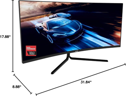 Viotek 34" Curved Gaming LED Monitor 144Hz 4ms 3440 X 1440 UWQHD 2X HDMI DP