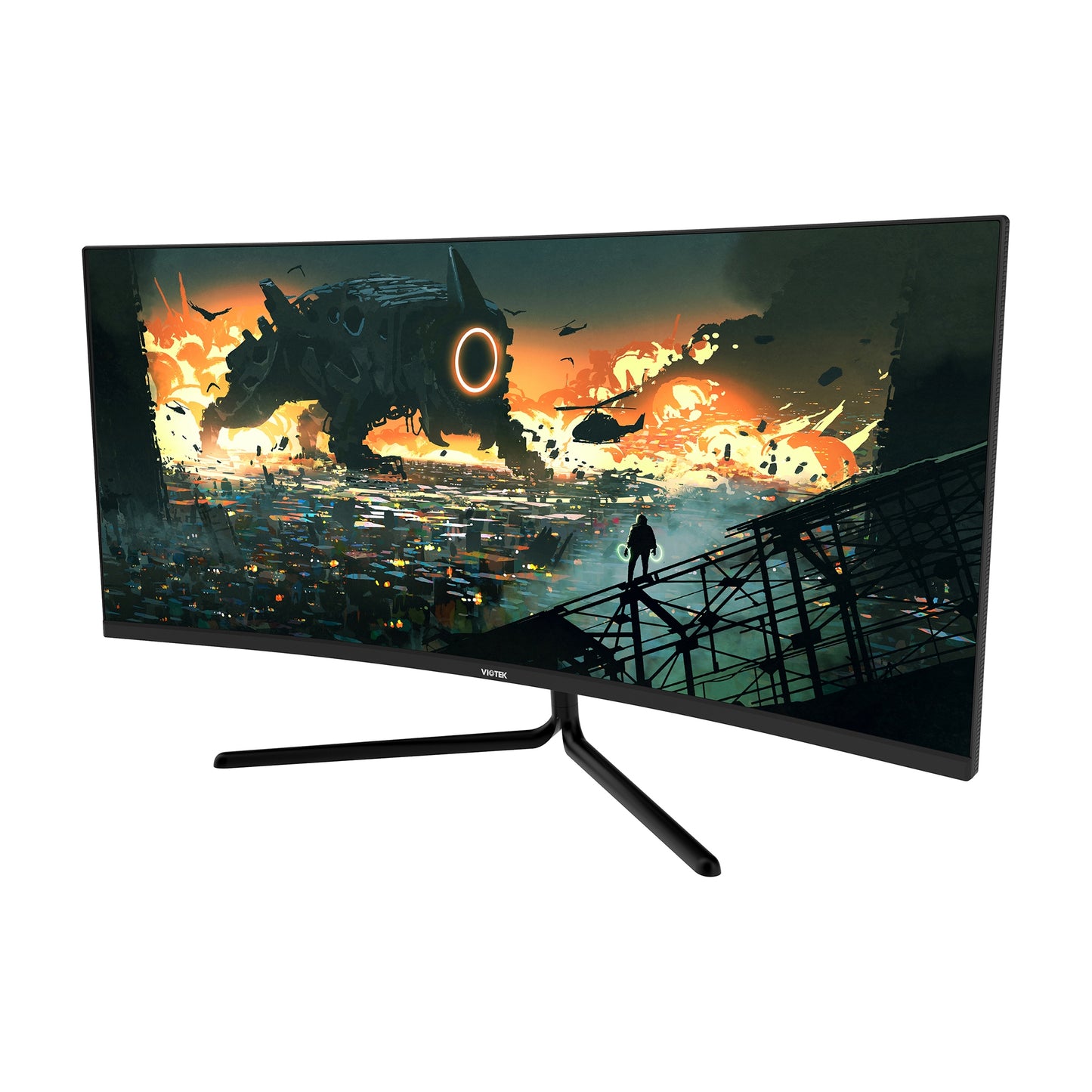 Viotek 34" Curved Gaming LED Monitor 144Hz 4ms 3440 X 1440 UWQHD 2X HDMI DP
