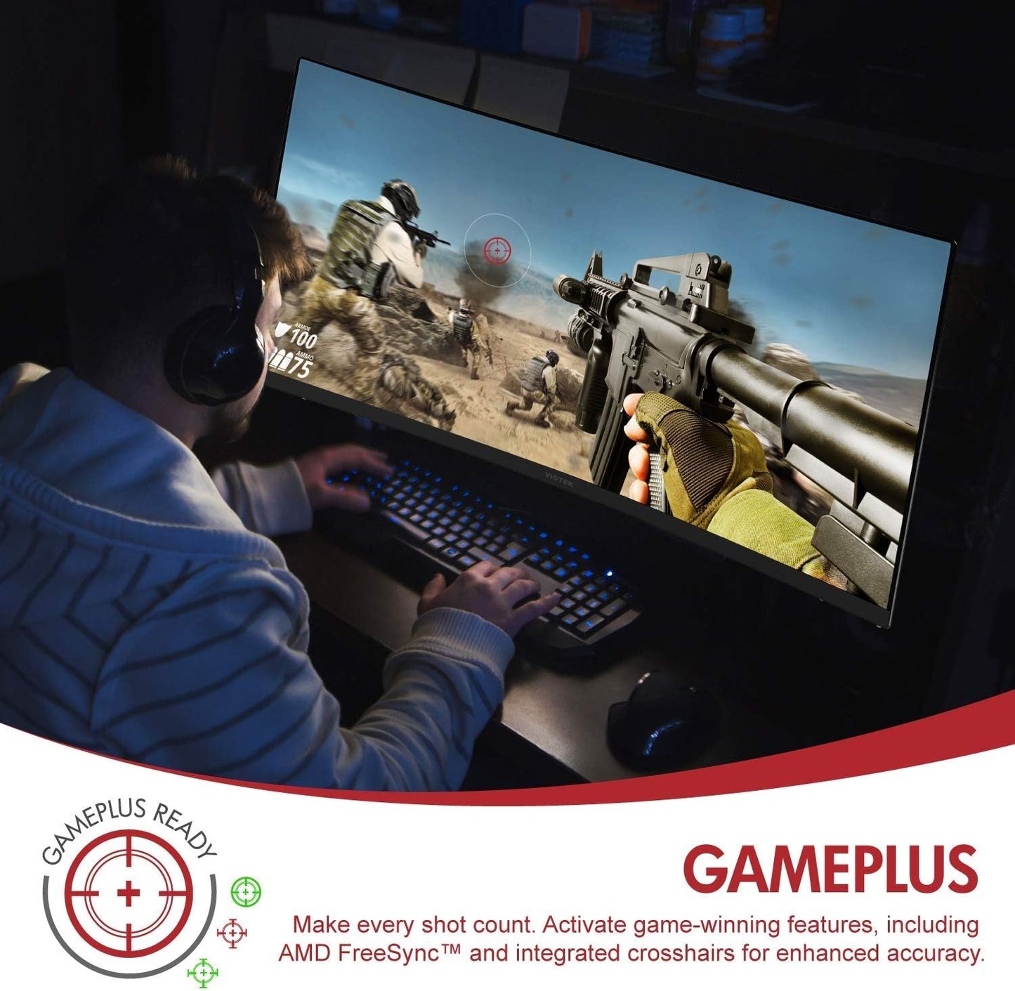 Viotek GN34C 34” Ultrawide QHD Curved Professional Monitor 100Hz 21:9 with FreeSync - White color