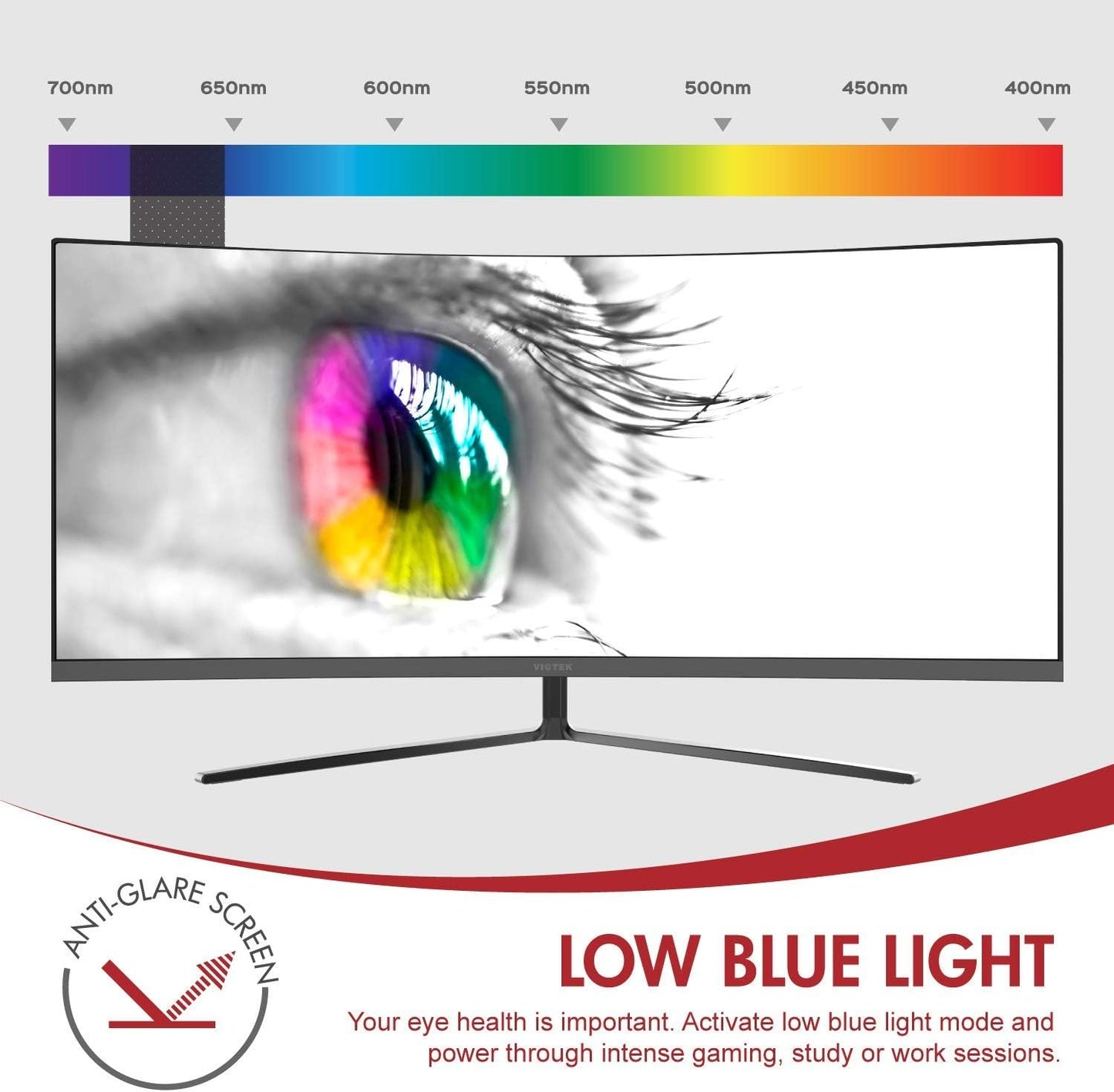 Viotek GN34C 34” Ultrawide QHD Curved Professional Monitor 100Hz 21:9 with FreeSync - White color