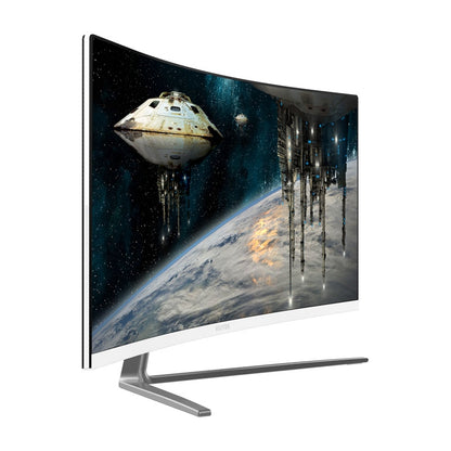Viotek GN34C 34” Ultrawide QHD Curved Professional Monitor 100Hz 21:9 with FreeSync - White color