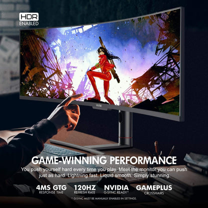 49" Super Ultrawide Curved Monitor | 1440p 120Hz 3ms 1800R | 5120x1440p, 32:9 Dual QHD Monitor | | 2X HDMI 2.0, 2X DP 1.4, 3.5mm  - SUW49DA