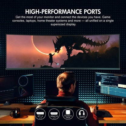 49" Super Ultrawide Curved Monitor | 1440p 120Hz 3ms 1800R | 5120x1440p, 32:9 Dual QHD Monitor | | 2X HDMI 2.0, 2X DP 1.4, 3.5mm  - SUW49DA