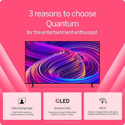 VIZIO 65” QUANTUM 4K QLED HDR SMART TV, V-Gaming Engine AMD FreeSync M65Q6-L4