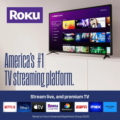 Westinghouse 40" Smart FHD ROKU TV, Wi-Fi, Bluetooth, Flat Screen, Works with Apple AirPlay, Alexa, Google Assistant - WR40FE2520