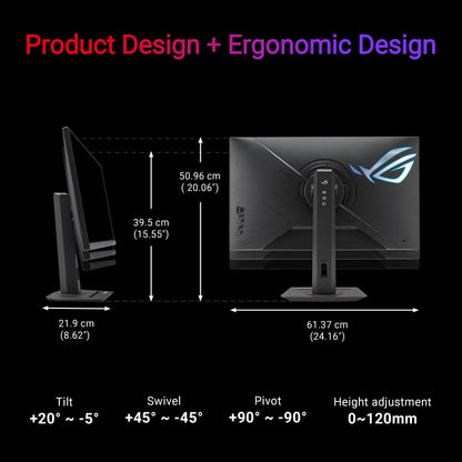 ASUS - ROG Strix 27" Dual Mode (4K 160Hz, FHD 320Hz) 1ms Gaming Monitor (DisplayPort, HDMI) - Black XG27UCG
