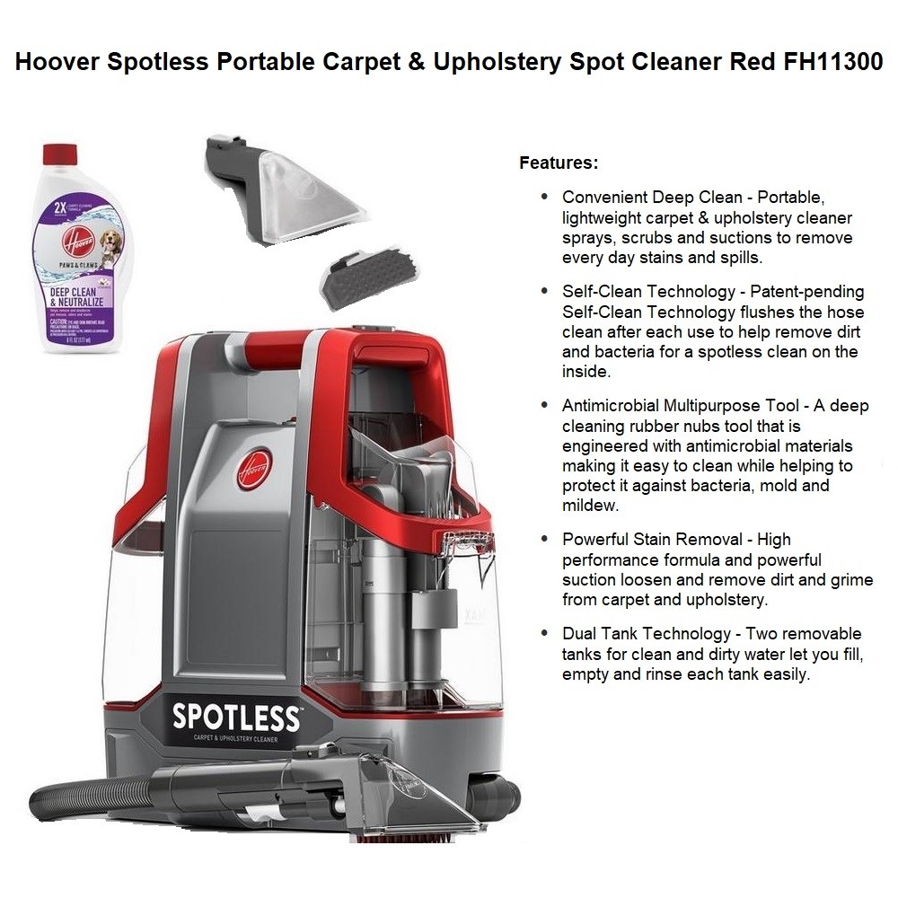 Hoover FH11300 Hoover® Spotless Portable Carpet And Upholstery Cleaner