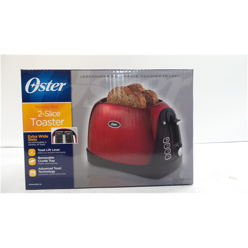 Oster 2-Slice Toaster, Red Metallic TSSTTRWF2R 